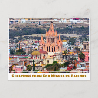 San Miguel de Allende Gebäude und Kirche Postkarte