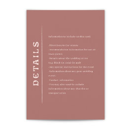 San Miguel Wedding Enclosure Card Begleitkarte