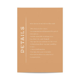 San Miguel Wedding Enclosure Card Begleitkarte