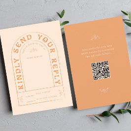 San Miguel Wedding RSVP Card mit QR Code