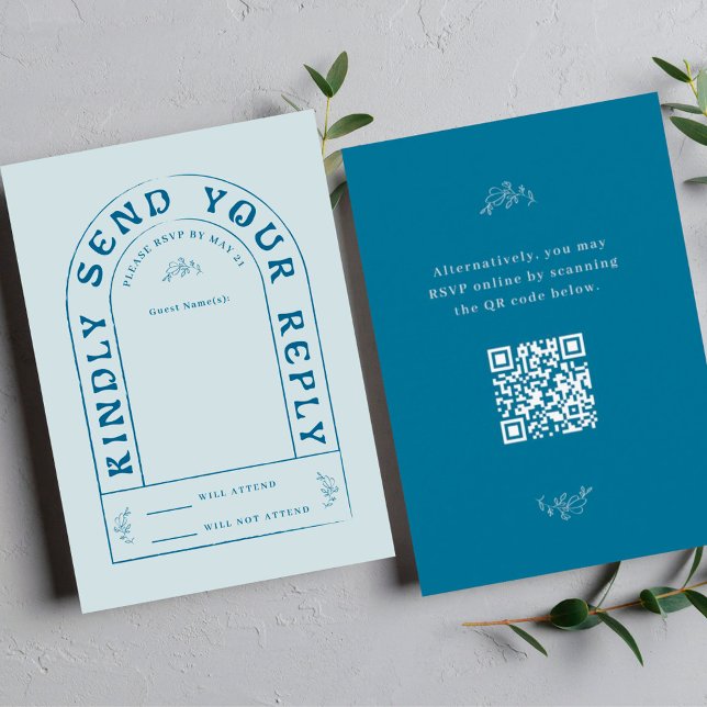 San Miguel Wedding RSVP Card mit QR Code (Von Creator hochgeladen)