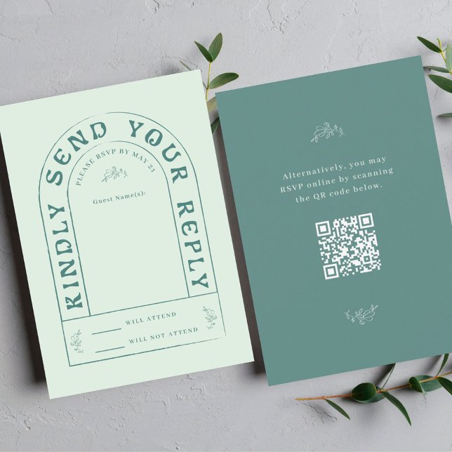 San Miguel Wedding RSVP Card mit QR Code (Von Creator hochgeladen)