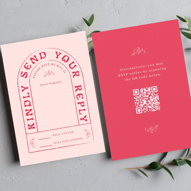 San Miguel Wedding RSVP Card mit QR Code Karte (Von Creator hochgeladen)