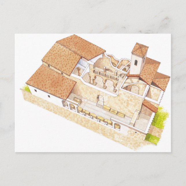 San Millan de la Cogolla. Suso Kloster. La Postkarte (Vorderseite)