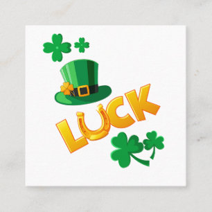 SAN PATRICKS DAY QUADRATISCHE VISITENKARTE