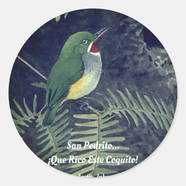 San Pedrito.. ¡Que Rico Este Coquito! Runder Aufkleber (Vorderseite)