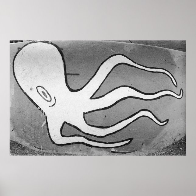 San Pedro Octopus Street Art Poster (Vorne)
