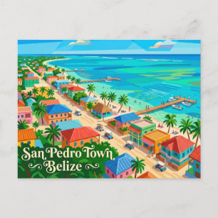 San Pedro Town Belize Postkarte
