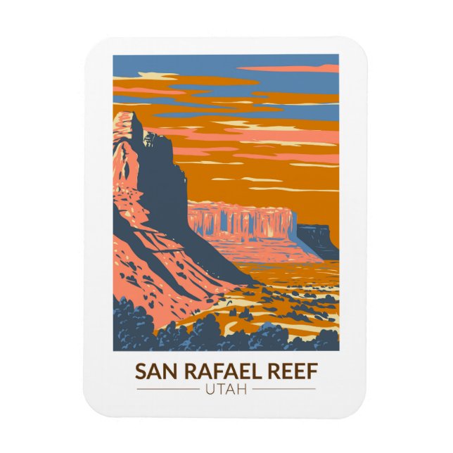 San Rafael Reef Utah Ristorante Al Pentolino Vinta Magnet (Vertikal)