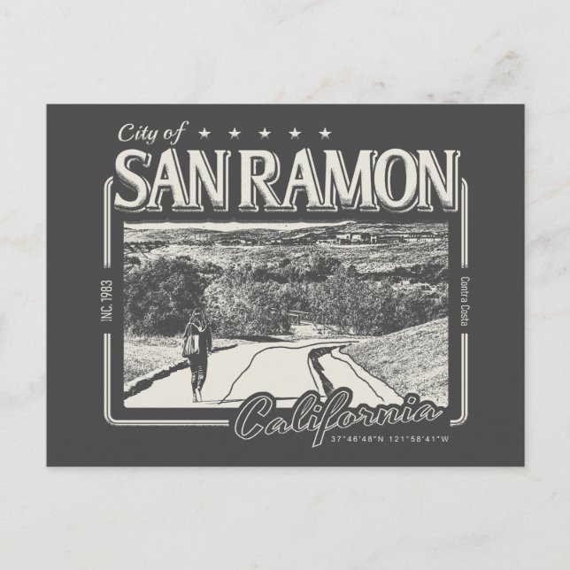 SAN RAMON KALIFORNIA POSTKARTE (Vorderseite)