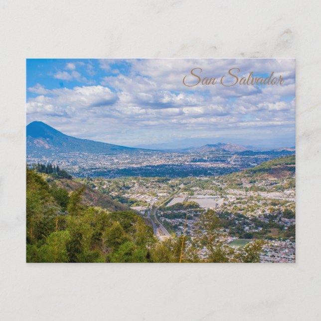 San Salvador City Postkarte (Vorderseite)