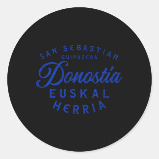 San Sebastian Guipuzcoa Donostia Euskal Herria Bas Runder Aufkleber