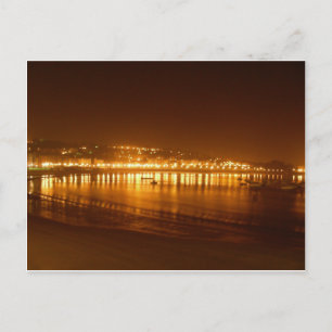 San Sebastian Nachtlicht Postkarte