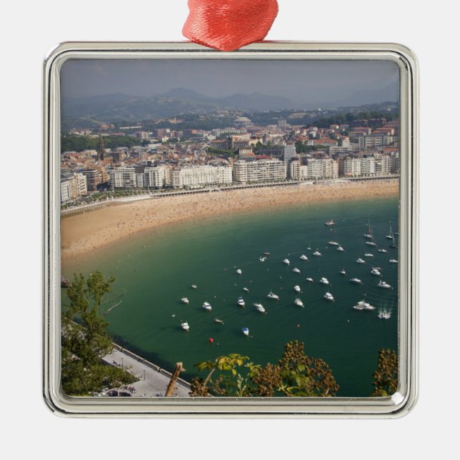 San Sebastian, Spanien. Die baskische Stadt San Silbernes Ornament (Vorne)