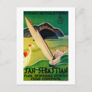 San Sebastian Vintage PosterEuropa Postkarte