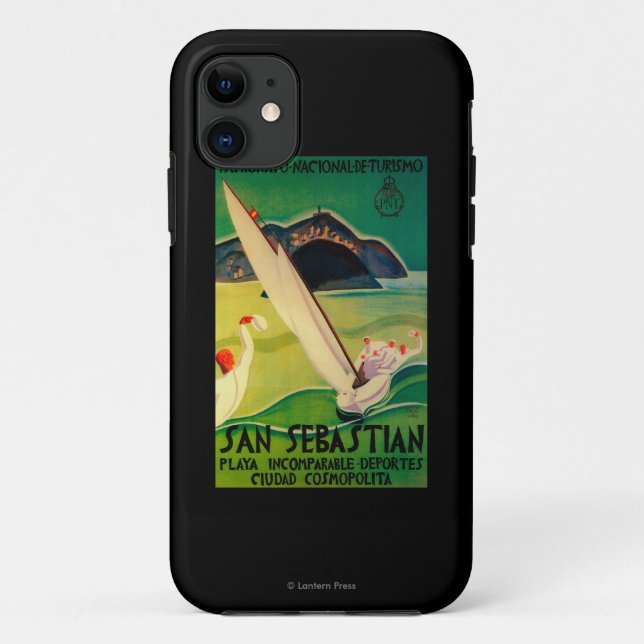 San Sebastián Vintages PosterEurope Case-Mate iPhone Hülle (Rückseite)