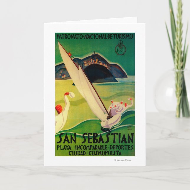 San Sebastián Vintages PosterEurope Karte (Vorderseite)