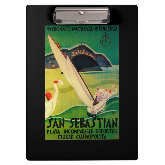 San Sebastián Vintages PosterEurope Klemmbrett (Vorderseite)