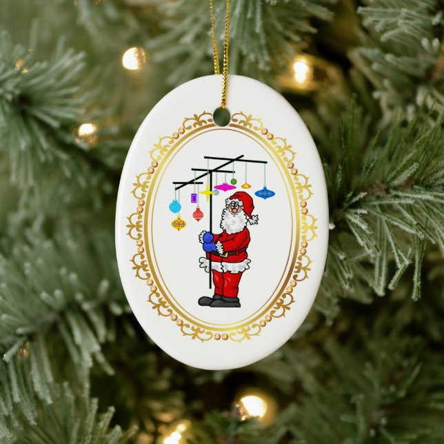 Sana mit dekorierter Antenne Weihnachtsdekoration Keramik Ornament (Baum)