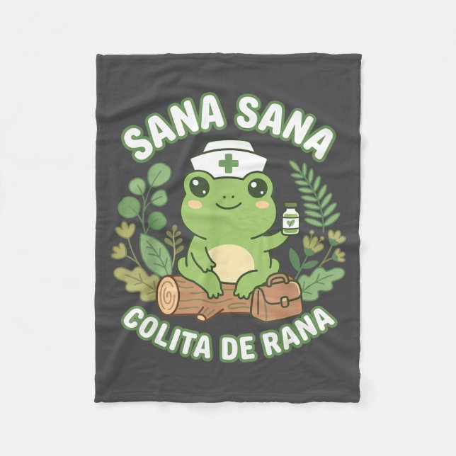 Sana Sana Colita De Rana Mexican Nurse Frog  Fleecedecke (Vorderseite)