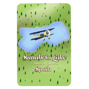 Sanabria See Spanien Reisekarte. Magnet