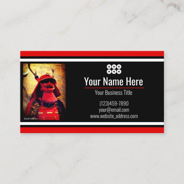 SANADA YUKIMURA(For Japanese)：Business Card Visitenkarte (Vorderseite)