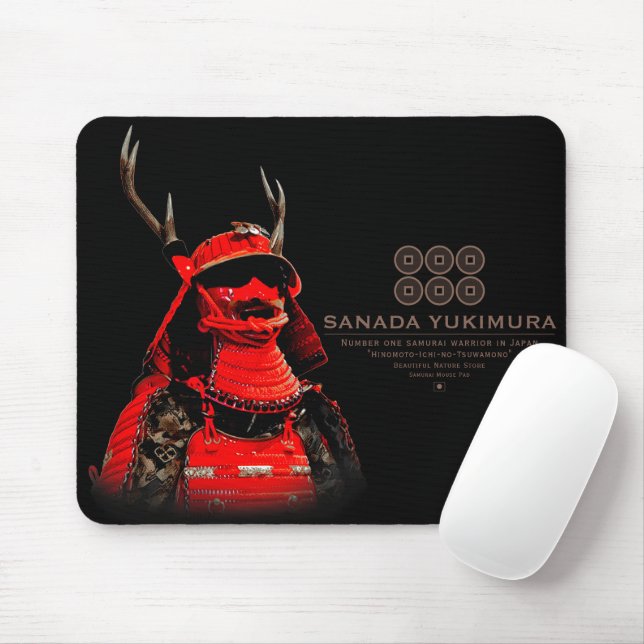 SANADA YUKIMURA (Rot über) Mousepad (Mit Mouse)