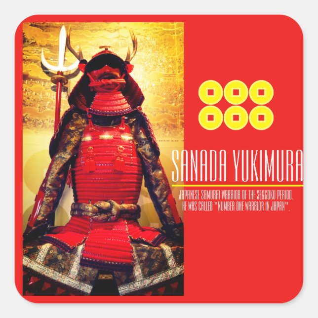 SANADA YUKIMURA：Seal Quadratischer Aufkleber (Vorderseite)
