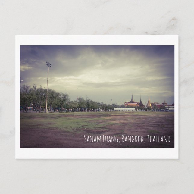 Sanam luang Thailand Vintage Postkartenreise Postkarte (Vorderseite)