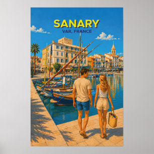 Sanary – Vintage Reiseplakat Poster