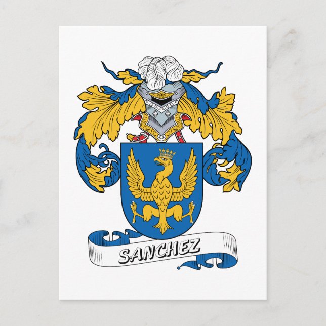 Sanchez Familienwappen Postkarte (Vorderseite)