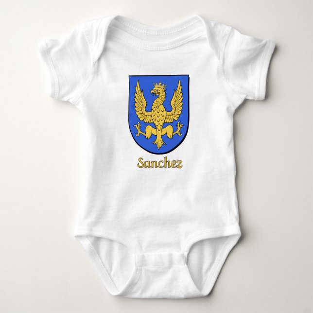 Sanchez Family Shield Baby Strampler (Vorderseite)