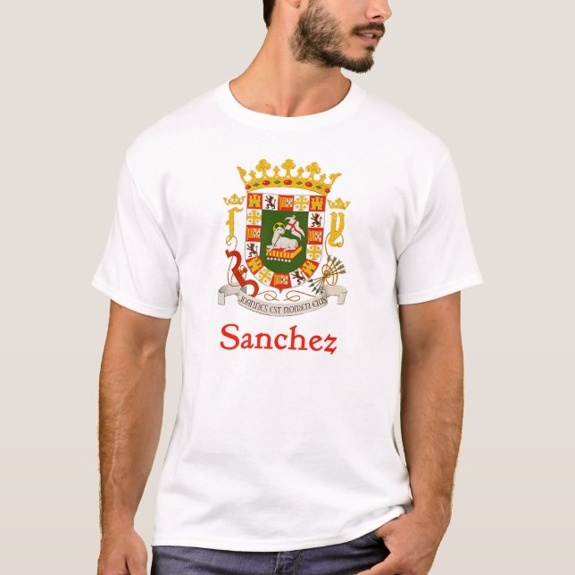 Sanchez-Schild von Puerto Rico T-Shirt (Vorderseite)