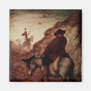 Sancho und Don Quichote, 19. Jahrhundert Magnet