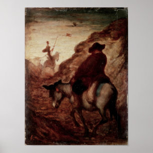 Sancho und Don Quixote, 19. Jahrhundert Poster