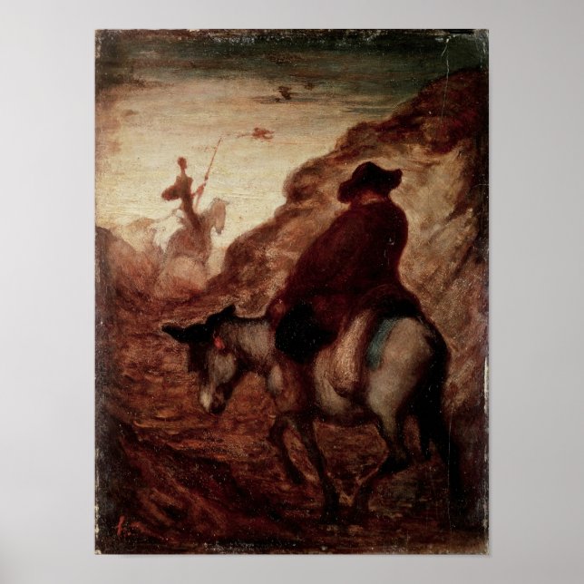 Sancho und Don Quixote, 19. Jahrhundert Poster (Vorne)