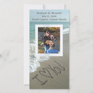 Sand am Strand, ich Liebe dir Fotokarte Ankündigung