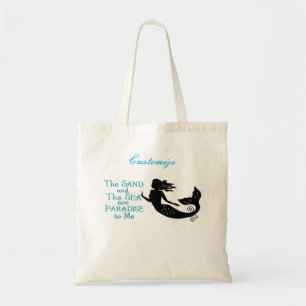 Sand and Sea Beach Mermaid Thunder_Cove Tragetasche