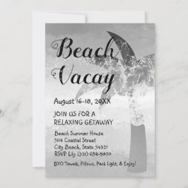 Sand and Sea Palm Tree Beach Einladung