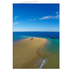 Sand Bar and Dhow Ibo Island, Mosambik