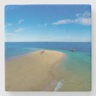 Sand-Bar und Ibos-Insel des Dhow- , Mosambik Steinuntersetzer
