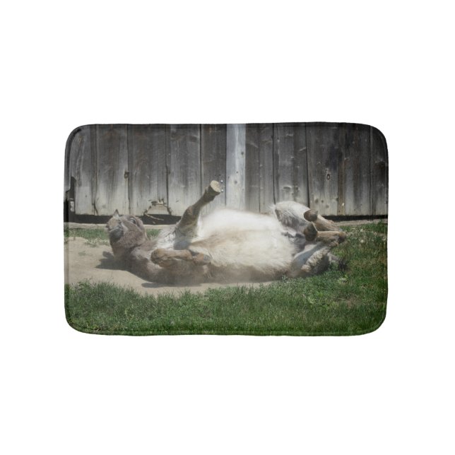 Sand Bathing Donkey Badematte (Vorderseite)