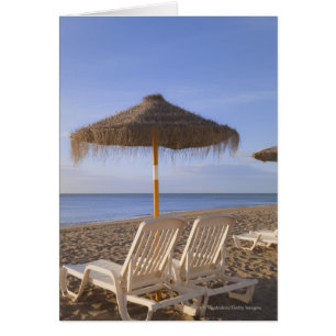 Sand Beach Stühle mit Sonnenschirm