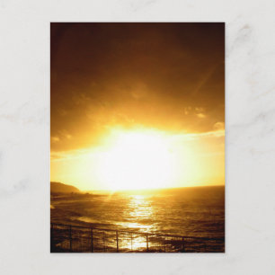 Sand Beach Sunset Postkarte