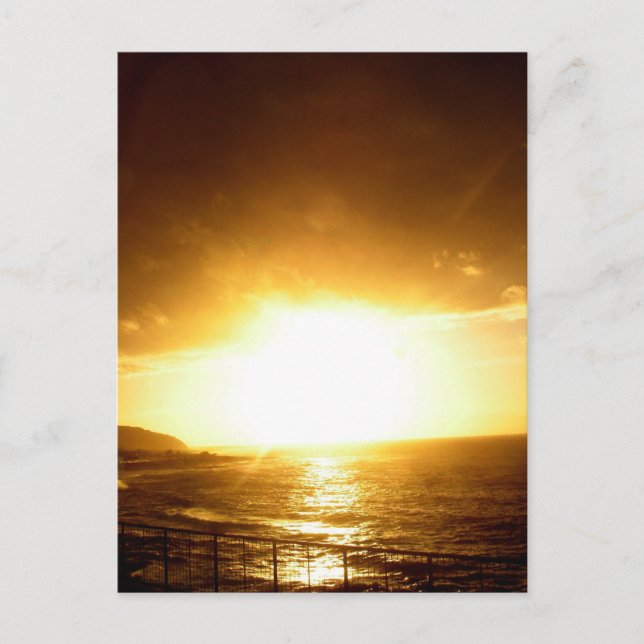 Sand Beach Sunset Postkarte (Vorderseite)