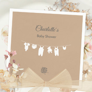 Sand Boho Minimalistische geschlechtsneutrale Baby Serviette