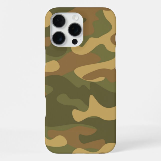 Sand Brown Camouflage iPhone 16 Pro Max Hülle (Rückseite)
