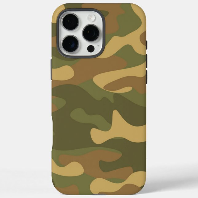 Sand Brown Camouflage iPhone 16 Pro Max Hülle (Rückseite)