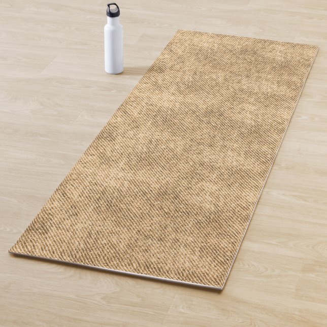 Sand Brown Denim Pattern Yogamatte (Beispiel)