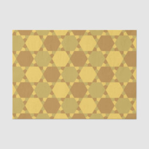Sand Brown Star Optical Illusion Muster Seidenpapier
